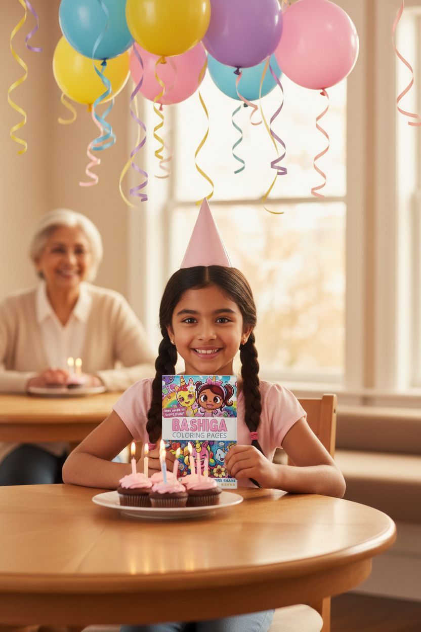 Bashiga coloring book in use