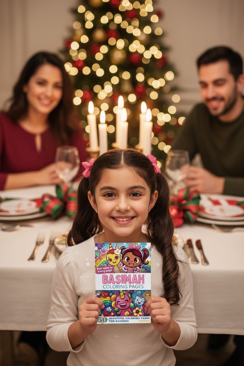 Basimah Christmas coloring pages gift
