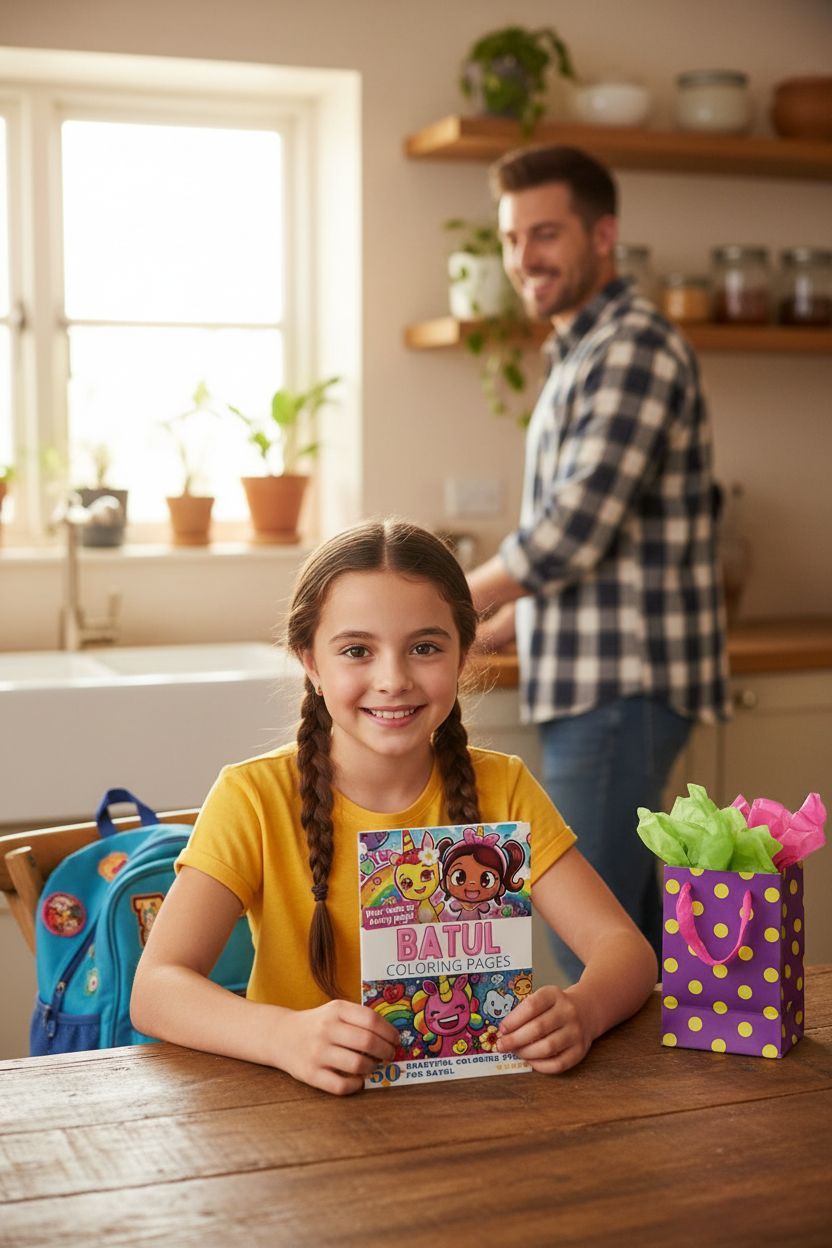 Batul coloring book in use