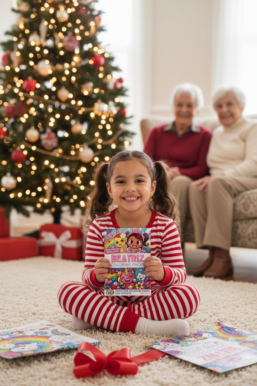 Beatriz Christmas coloring pages gift