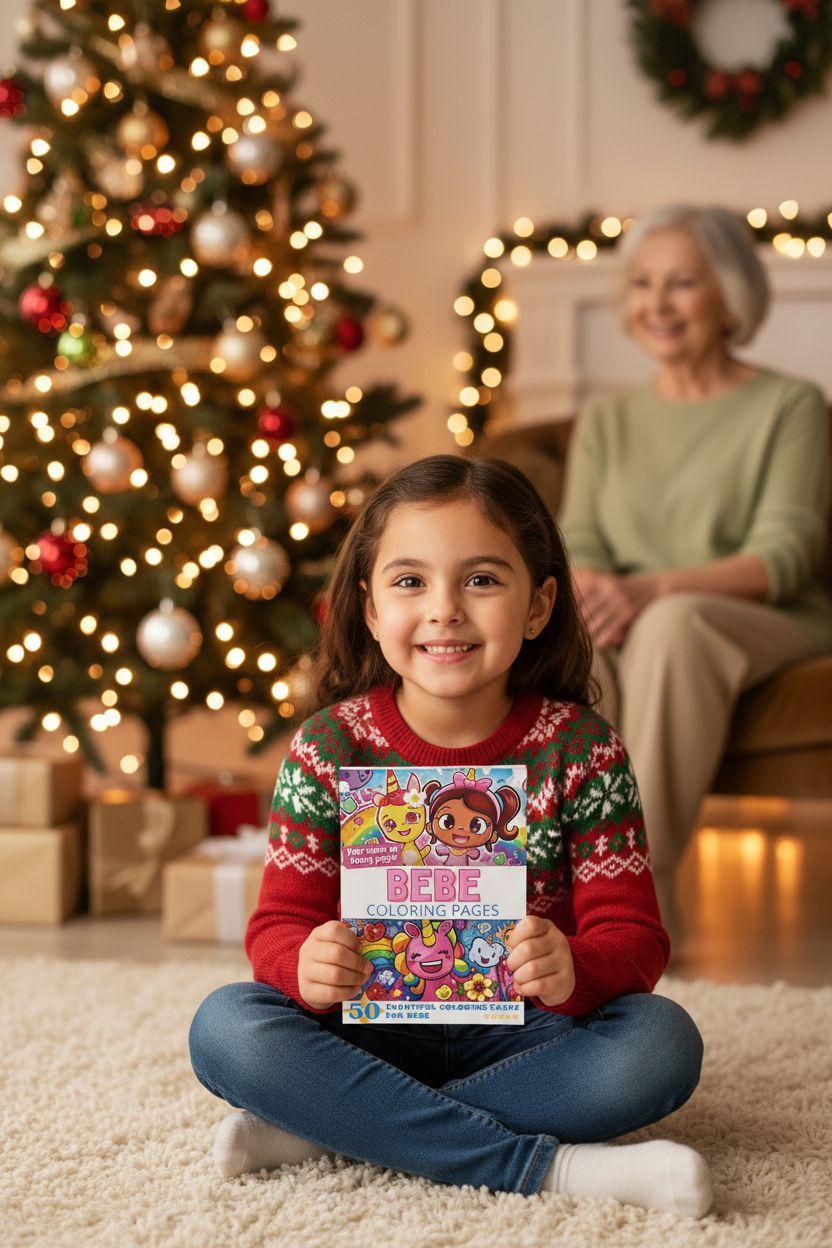 Bebe Christmas coloring pages gift