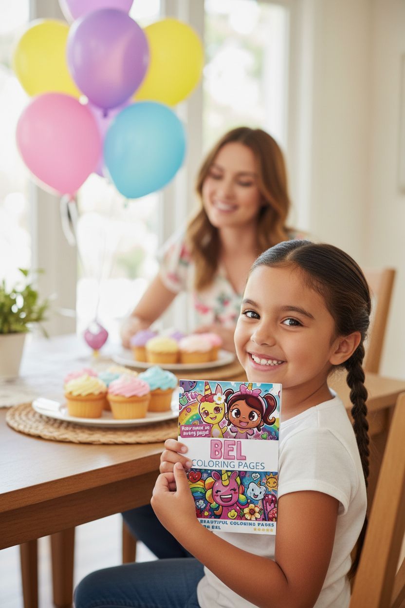 Bel coloring book in use