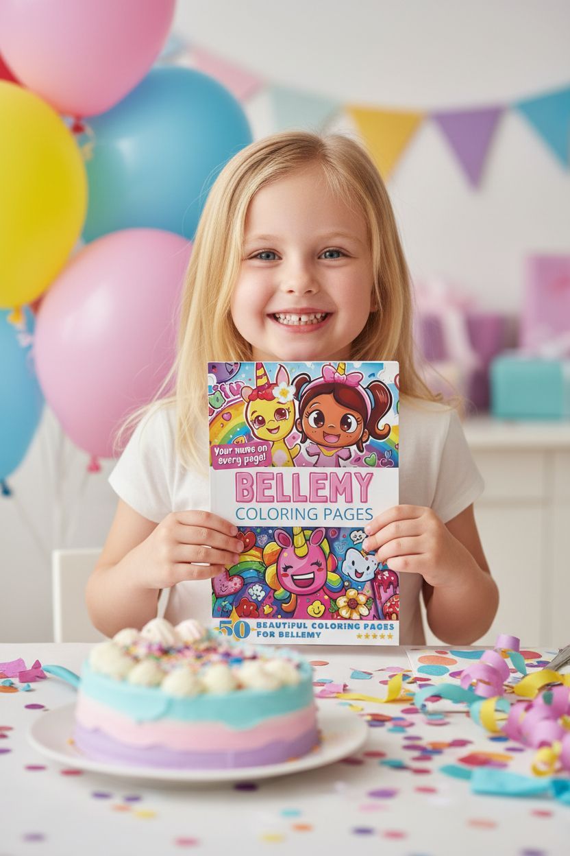Bellemy coloring book in use
