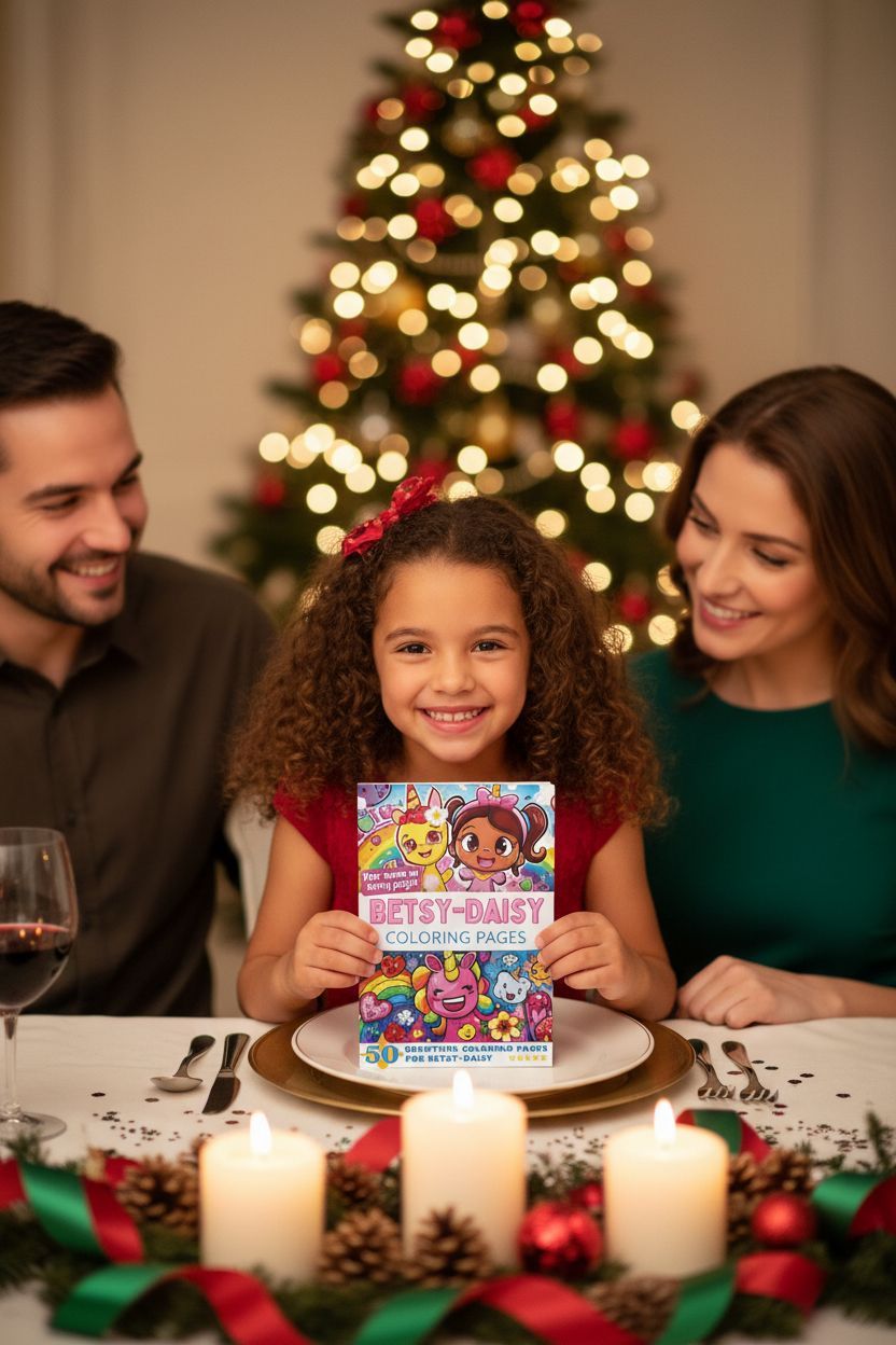 Betsy-Daisy Christmas coloring pages gift