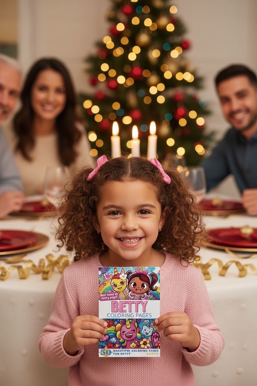 Betty Christmas coloring pages gift