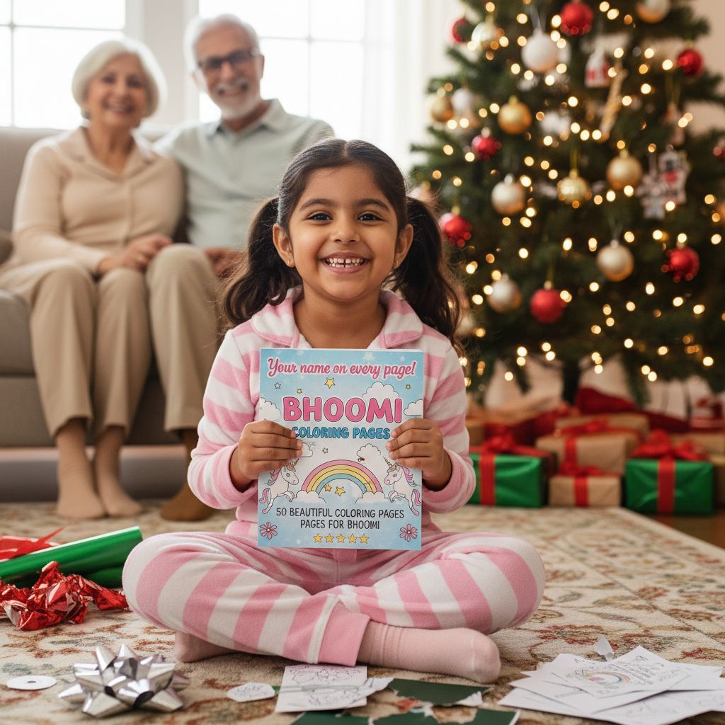Bhoomi Christmas coloring pages gift
