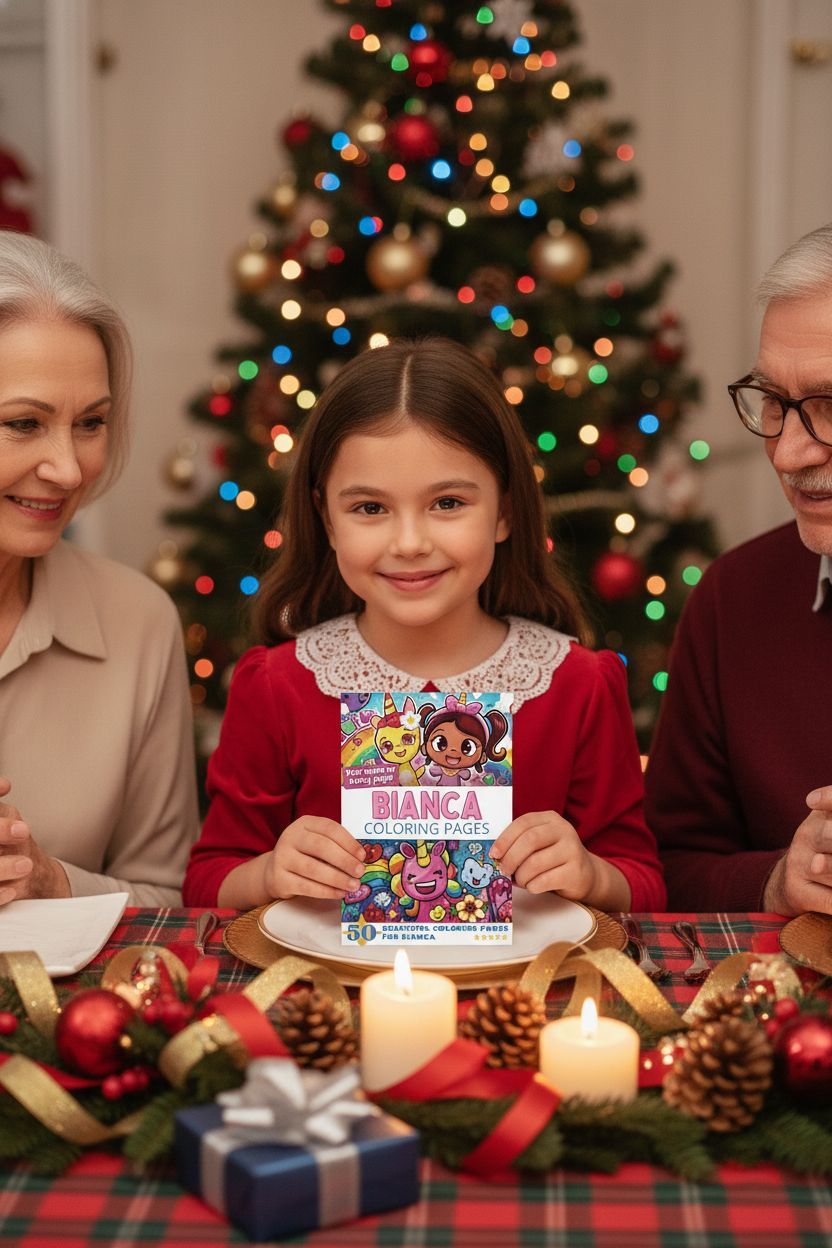 Bianca Christmas coloring pages gift