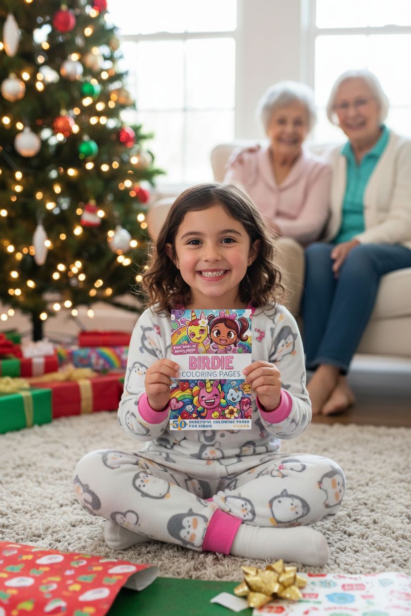 Birdie Christmas coloring pages gift