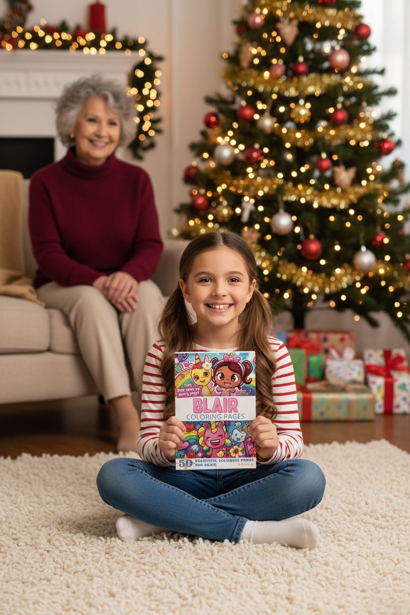 Blair Christmas coloring pages gift