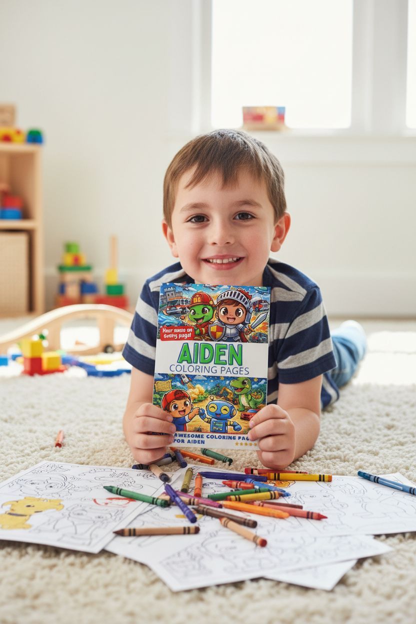 Aiden personal coloring pages