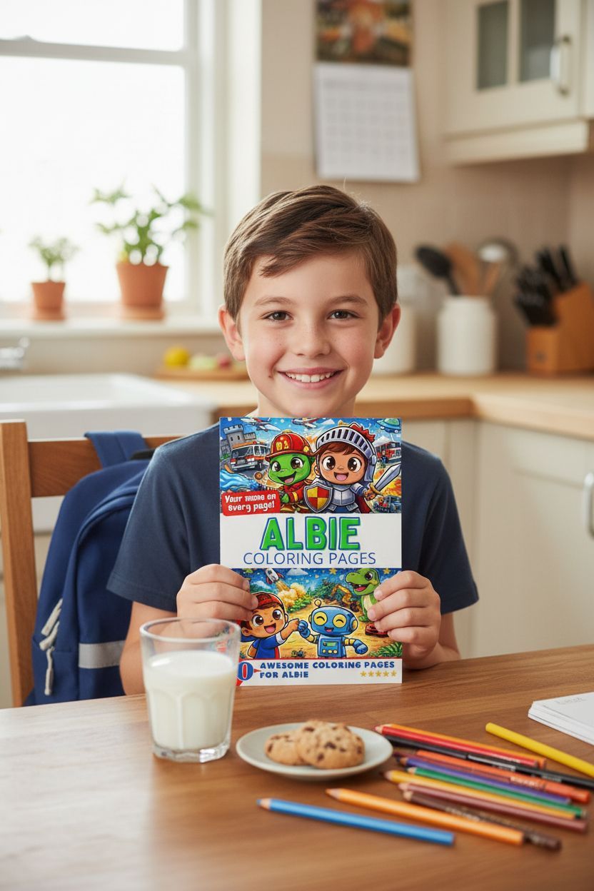 Albie personal coloring pages