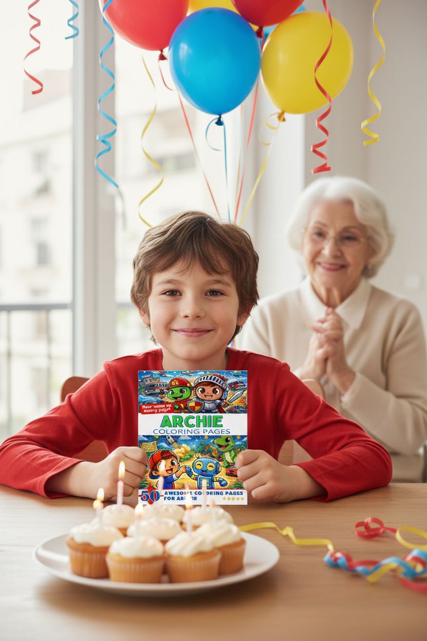 Archie coloring book in use