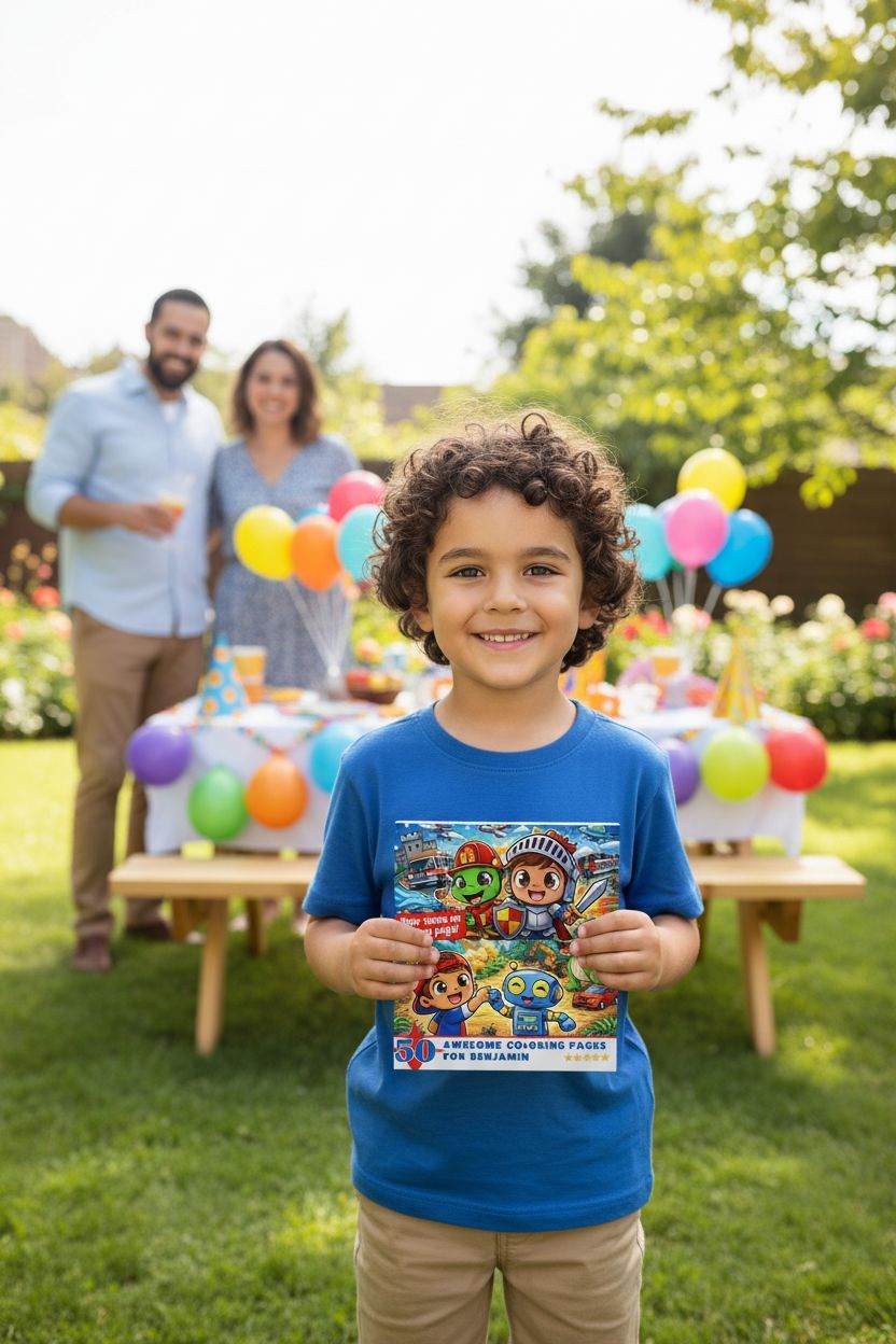 Benjamin coloring book in use