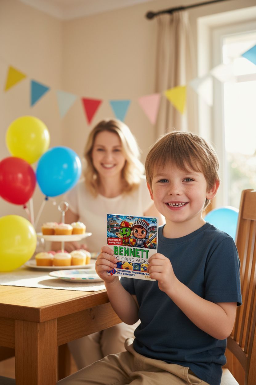 Bennett coloring book in use