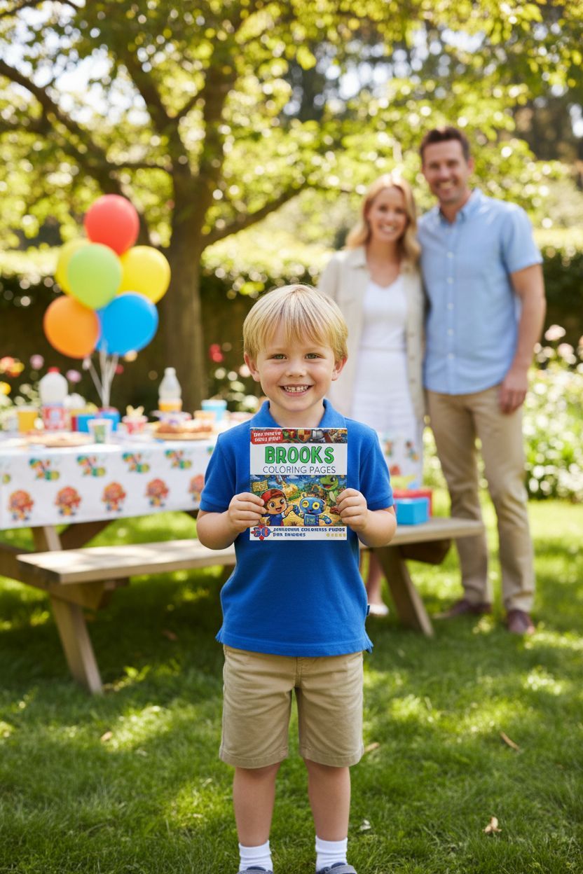 Brooks coloring book in use