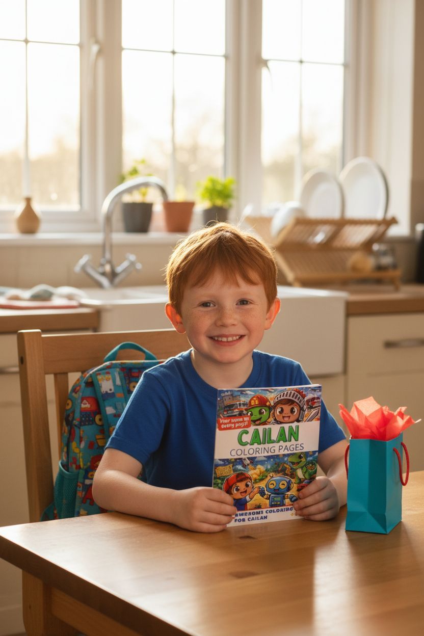 Cailan coloring book in use