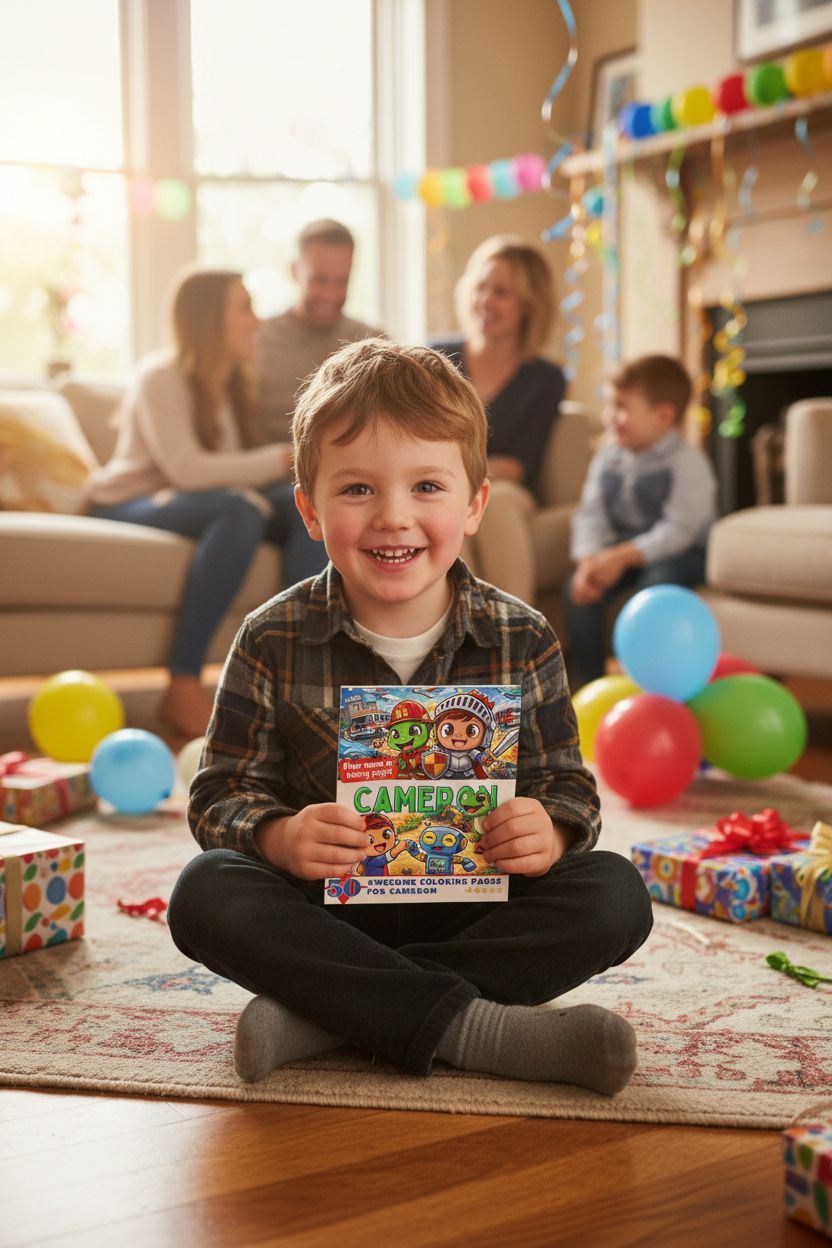Cameron coloring book in use