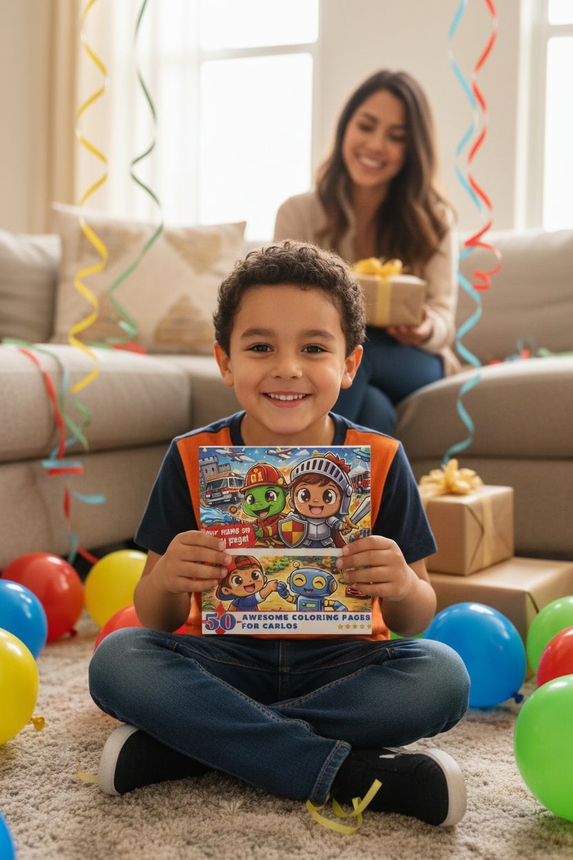 Carlos coloring book in use