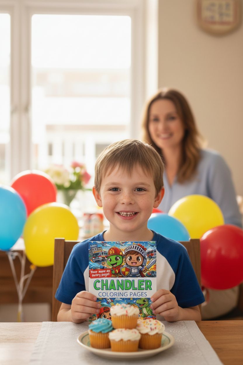 Chandler coloring book in use