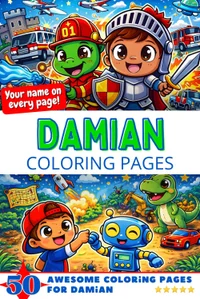 Damian Coloring Book Cover
