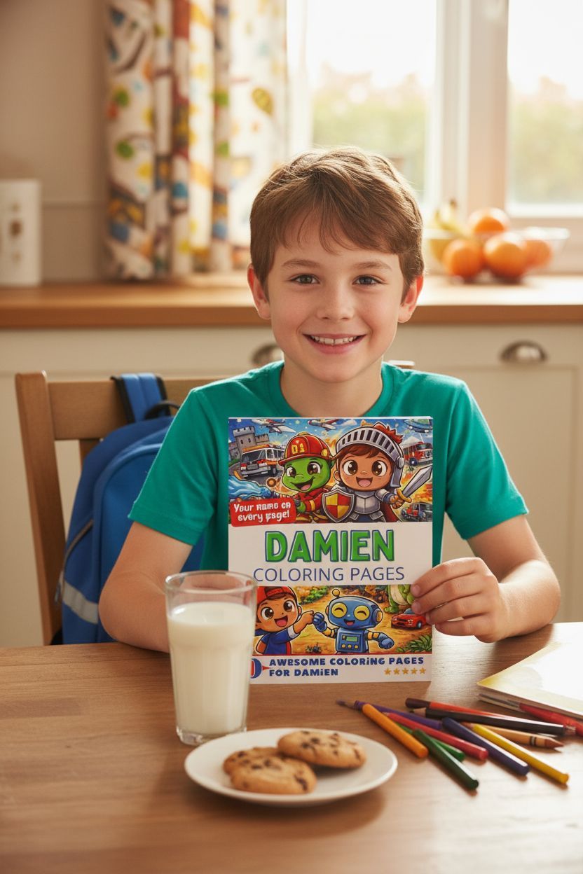Damien personal coloring pages