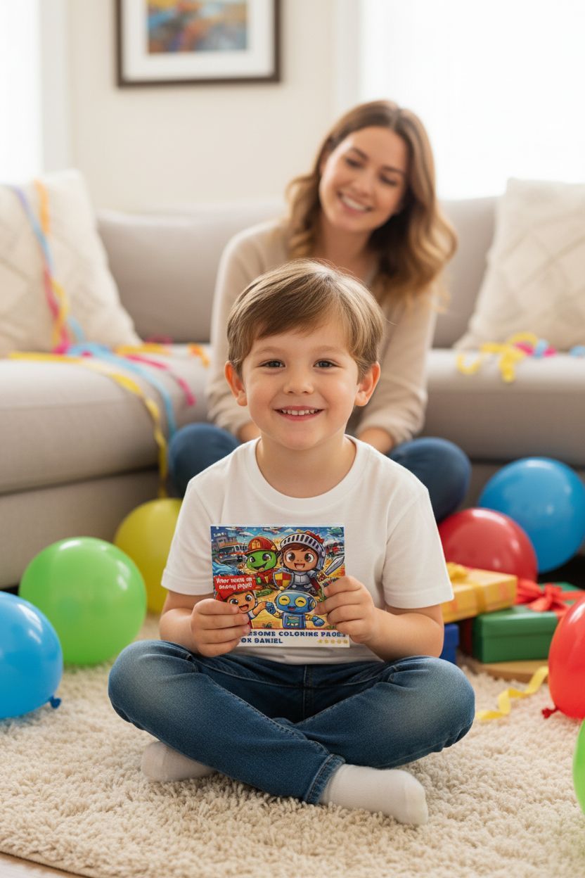Daniel coloring book in use