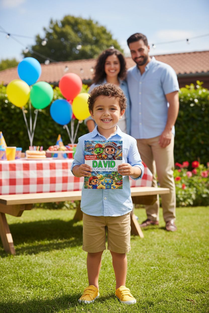 David coloring book in use