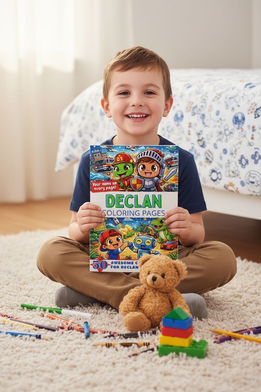 Declan personal coloring pages