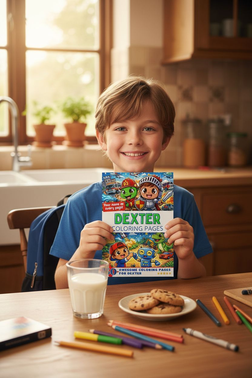 Dexter personal coloring pages