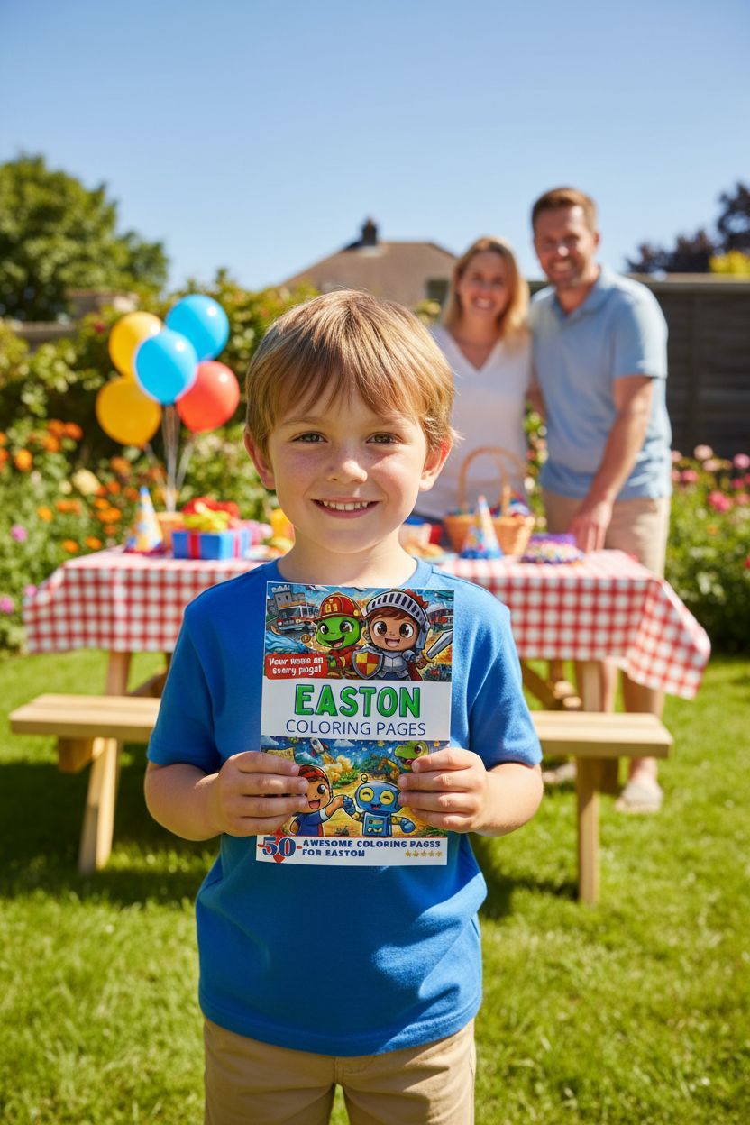 Easton coloring book in use