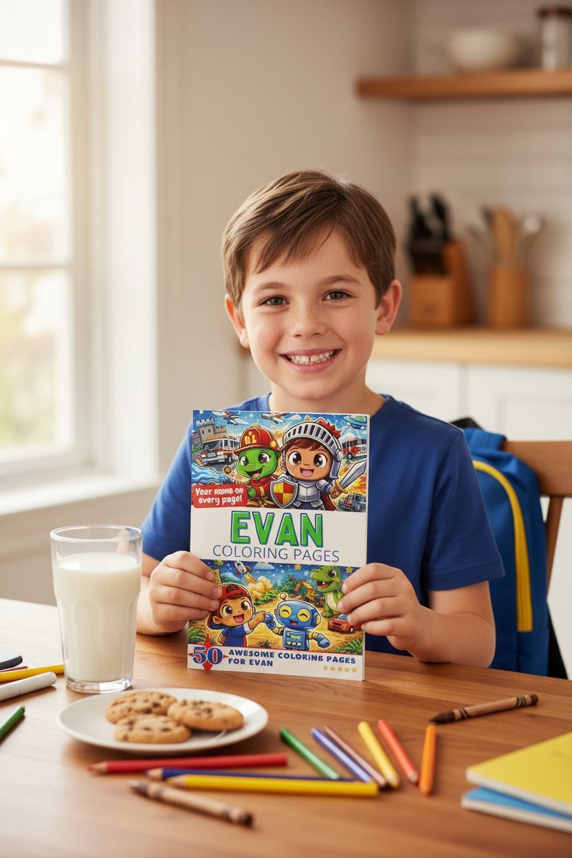 Evan personal coloring pages