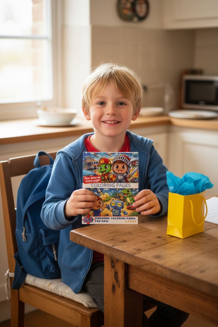 Gael coloring book in use