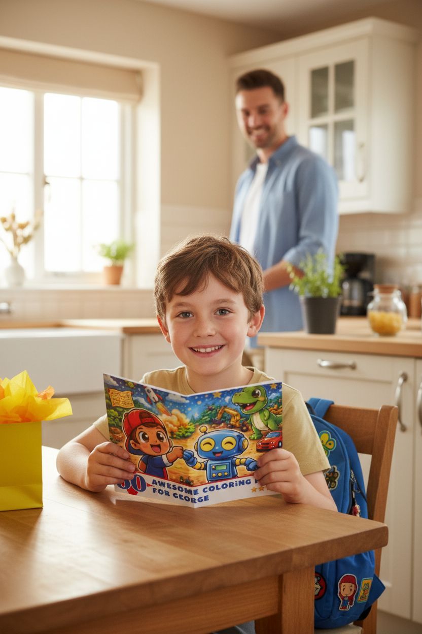George coloring book in use