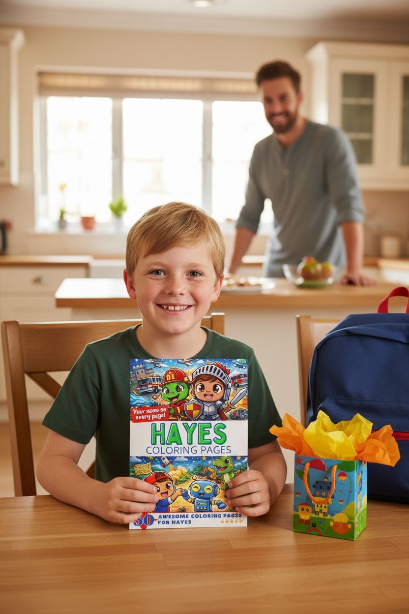 Hayes coloring book in use