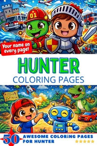 Hunter Coloring Book Cover