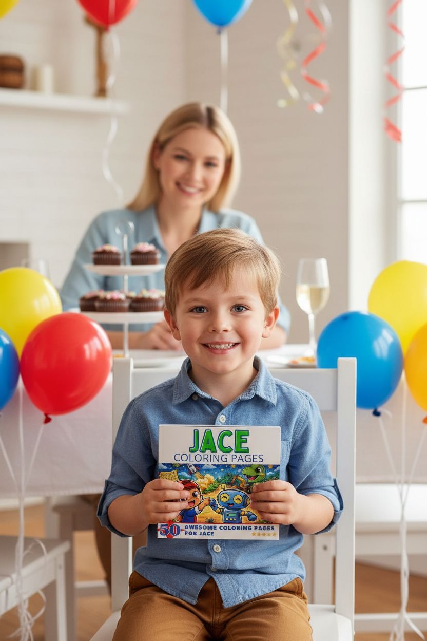 Jace coloring book in use