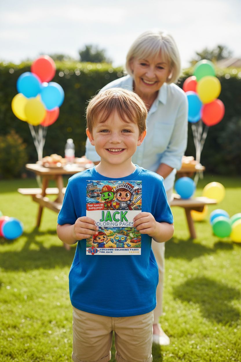 Jack coloring book in use