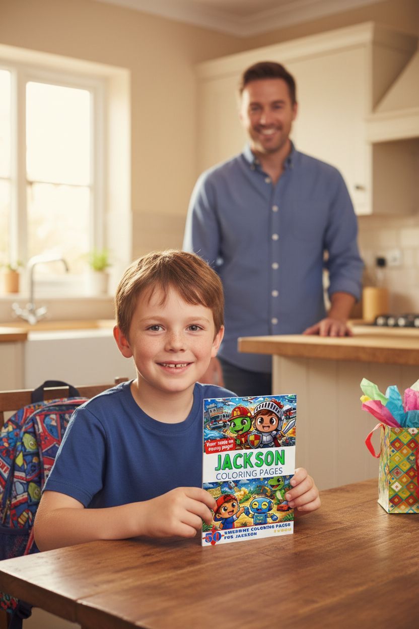 Jackson coloring book in use