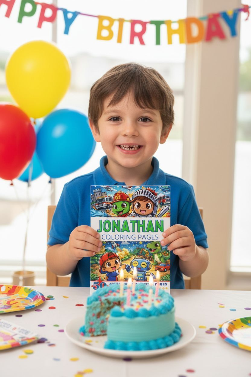 Jonathan coloring book in use