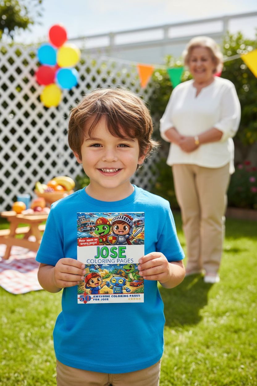 Jose coloring book in use