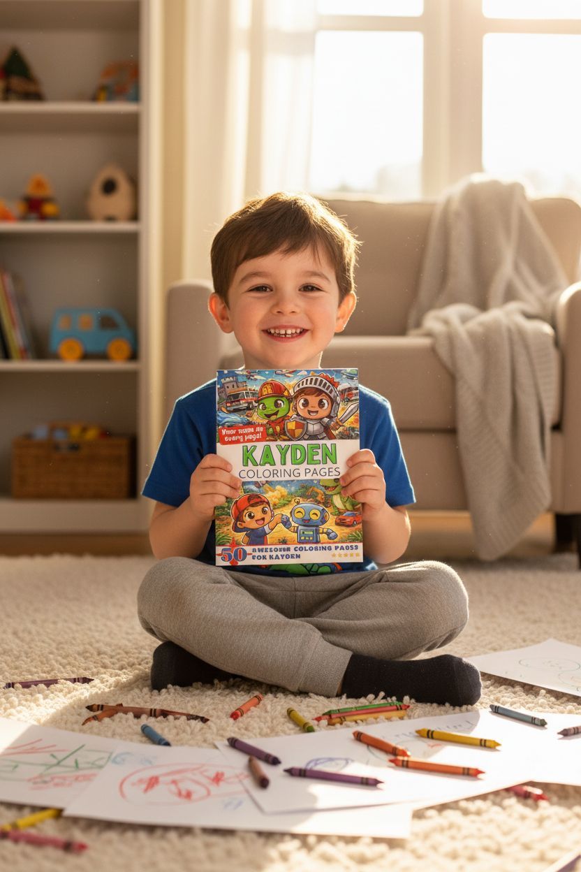 Kayden personal coloring pages