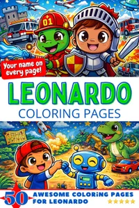 Leonardo Coloring Book Cover