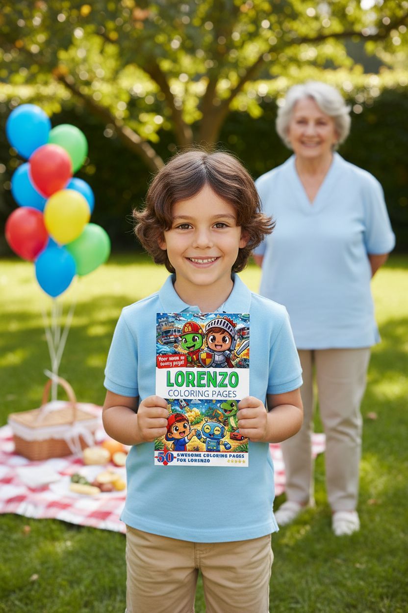 Lorenzo coloring book in use