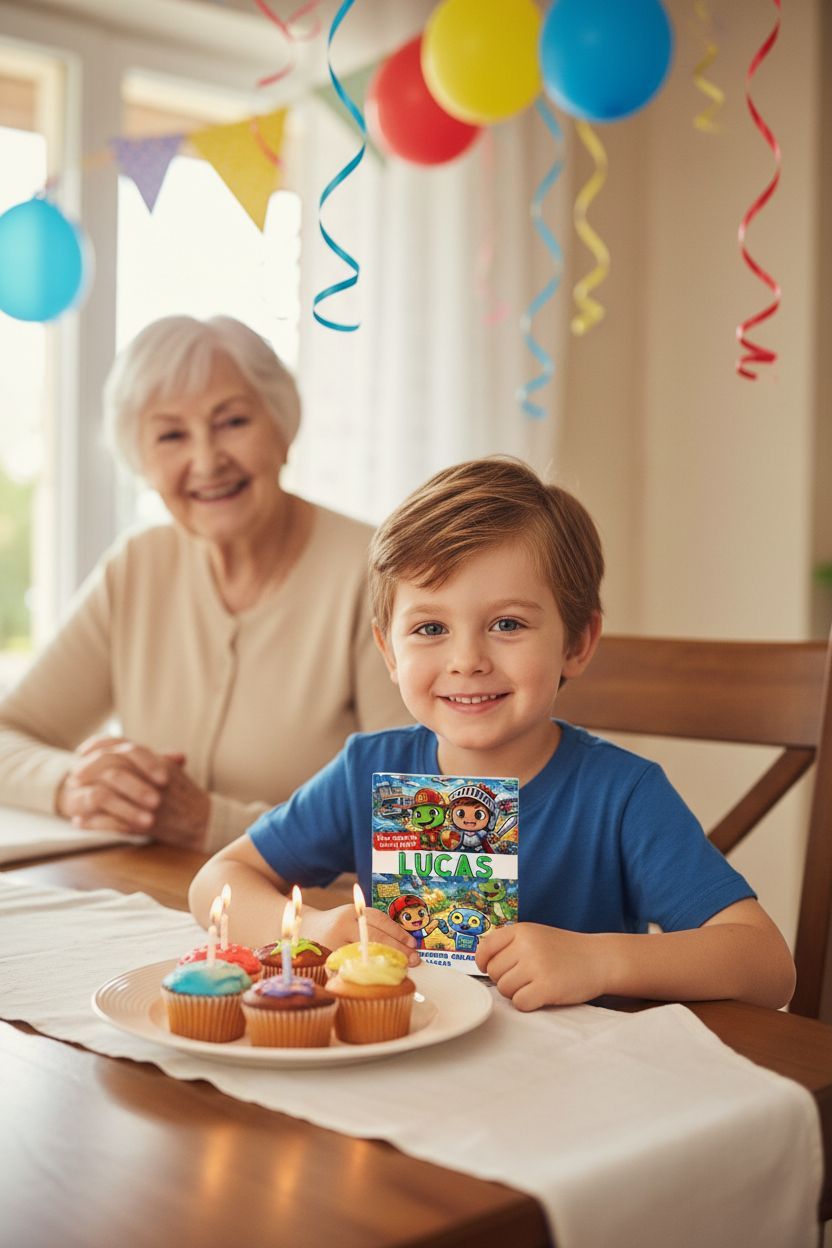 Lucas coloring book in use