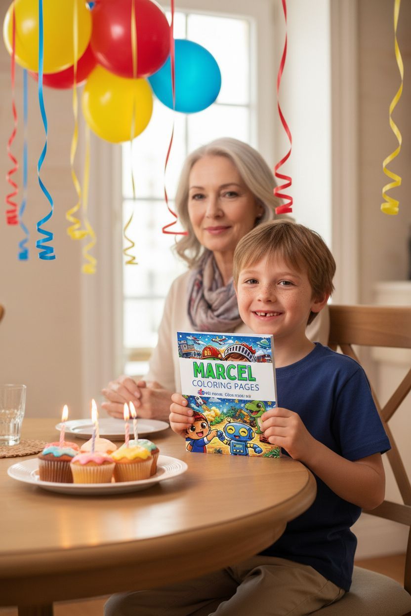 Marcel coloring book in use