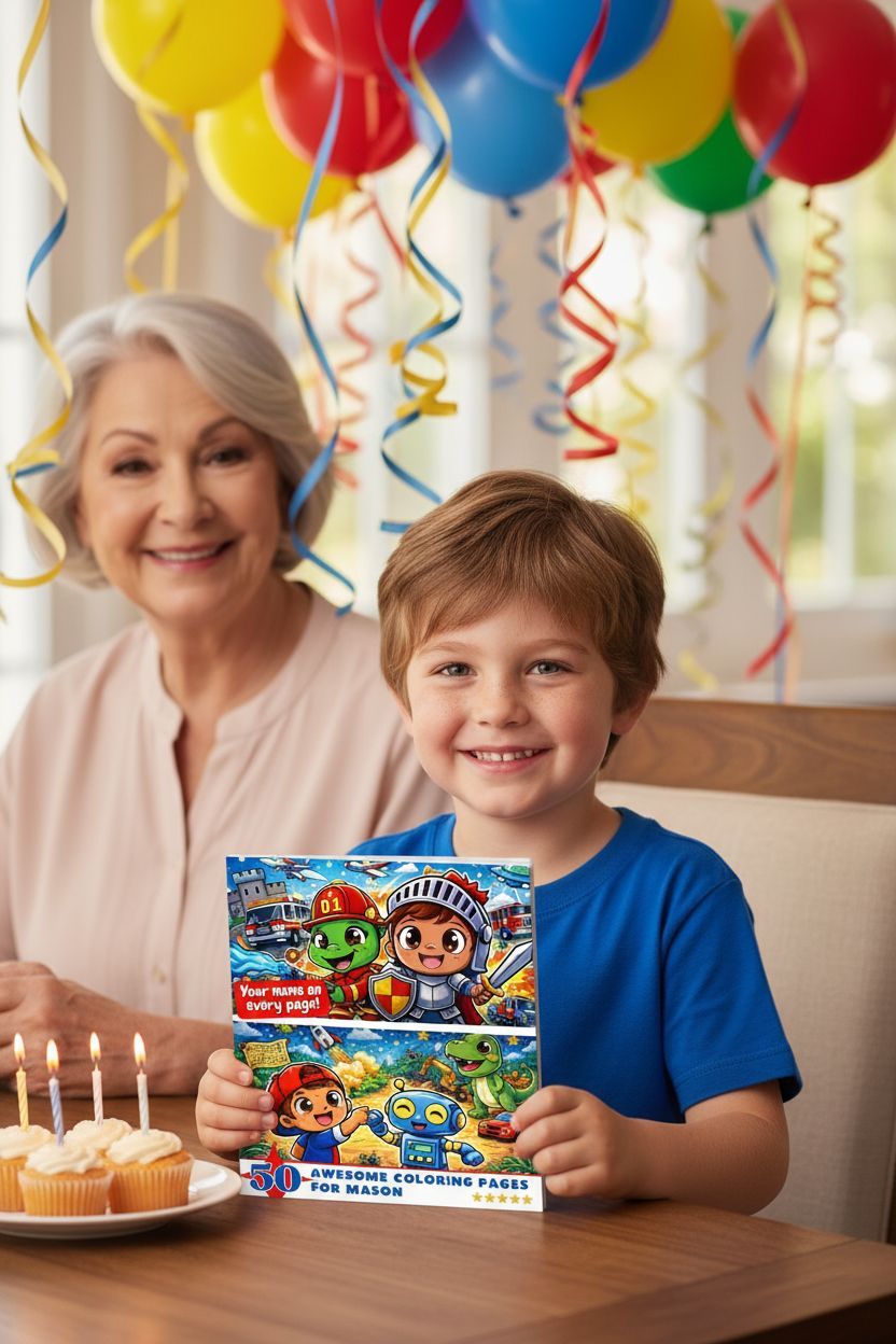 Mason coloring book in use