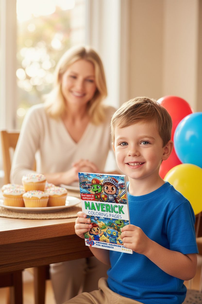 Maverick coloring book in use