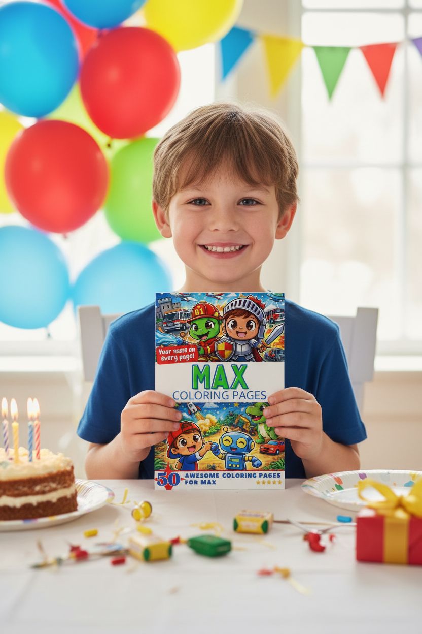 Max coloring book in use