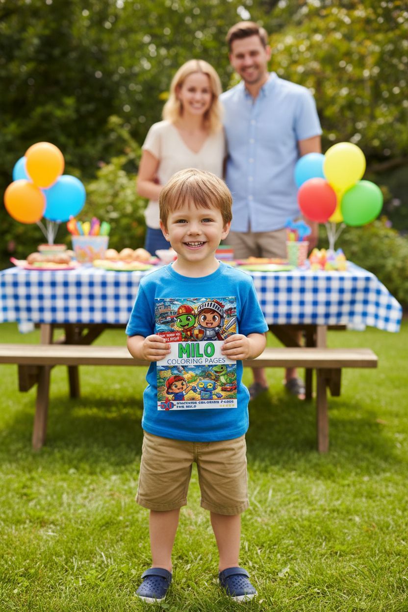 Milo coloring book in use
