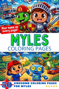 Myles Coloring Book Cover